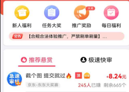 趣闲赚APP截图 - 提现页面操作简单，到账速度快